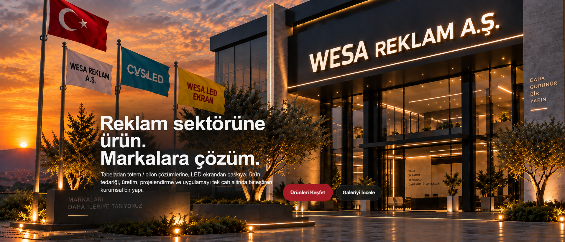 WESA Reklam A.Ş. ana sayfa hero görseli