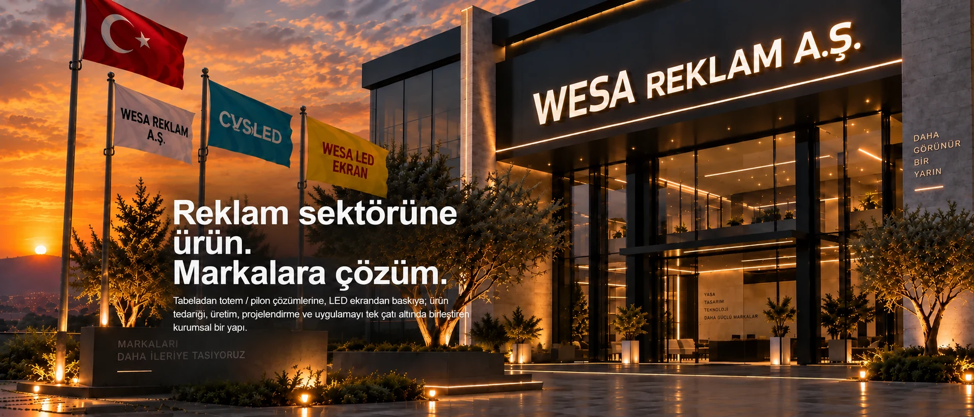 WESA Reklam A.Ş. ana sayfa hero görseli