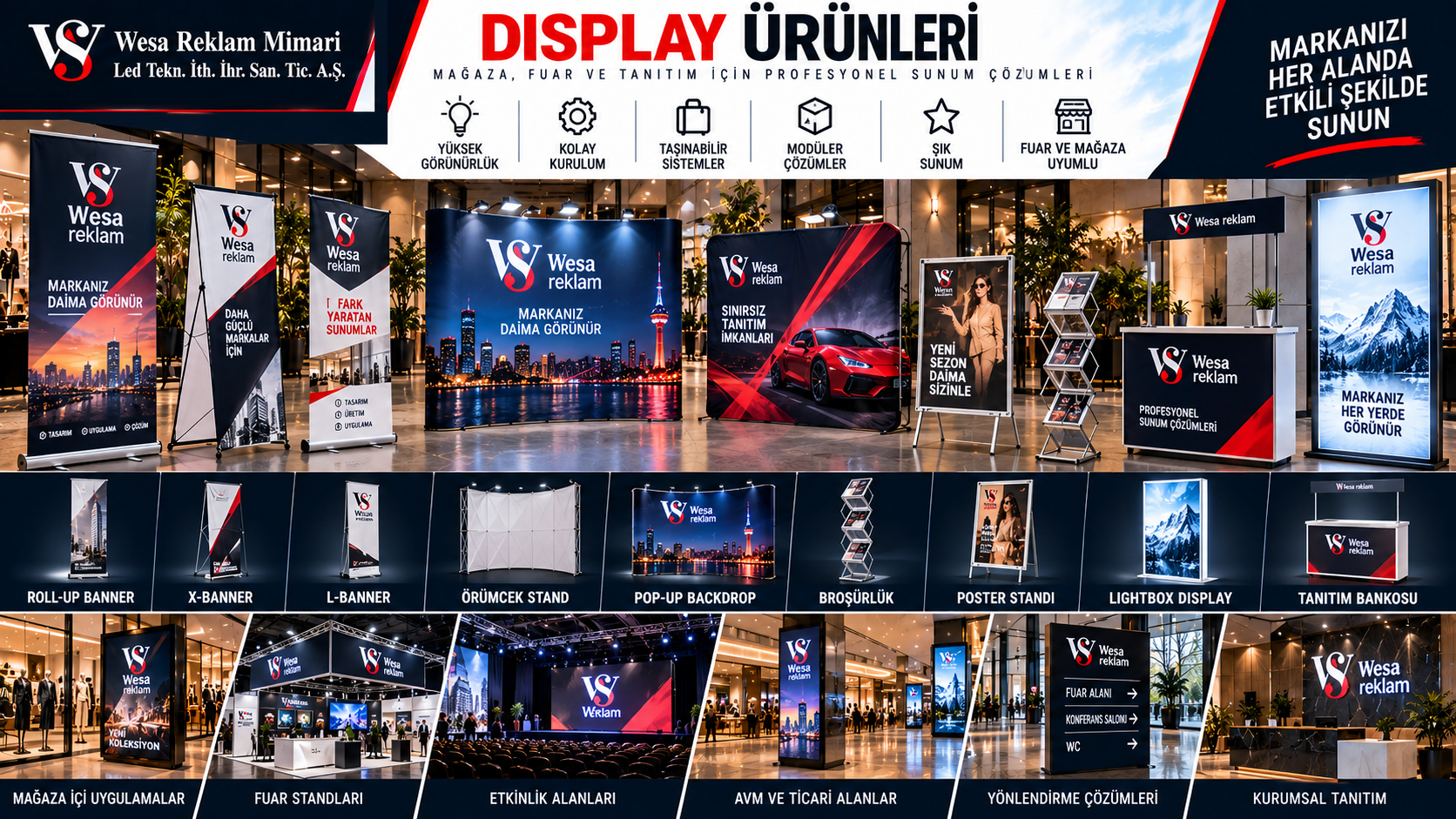 Görsel İletişim ve Reklam Dünyasında Display Ürünleri Nelerdir? Kullanım Alanları ve Önemi