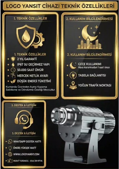 Logo Yansıtma Projektör